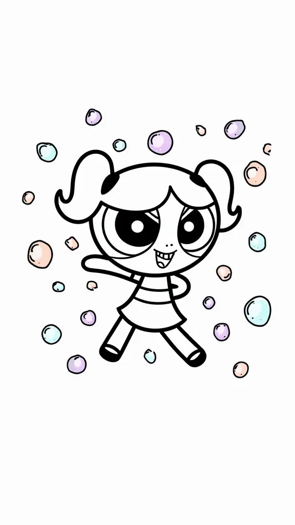 bubbles powerpuff coloring pages